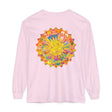 Intricate Mandala Unisex Long Sleeve T-Shirt featuring detailed mandala design in soothing earth tones
