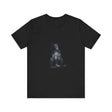 Beautiful black cat watercolor t-shirt with a mystical design, perfect for cat lovers and those who appreciate unique artwork