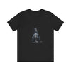 Beautiful black cat watercolor t-shirt with a mystical design, perfect for cat lovers and those who appreciate unique artwork