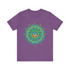 Psychedelic Mandala Tee - Vibrant Flower Design Alt Text 7