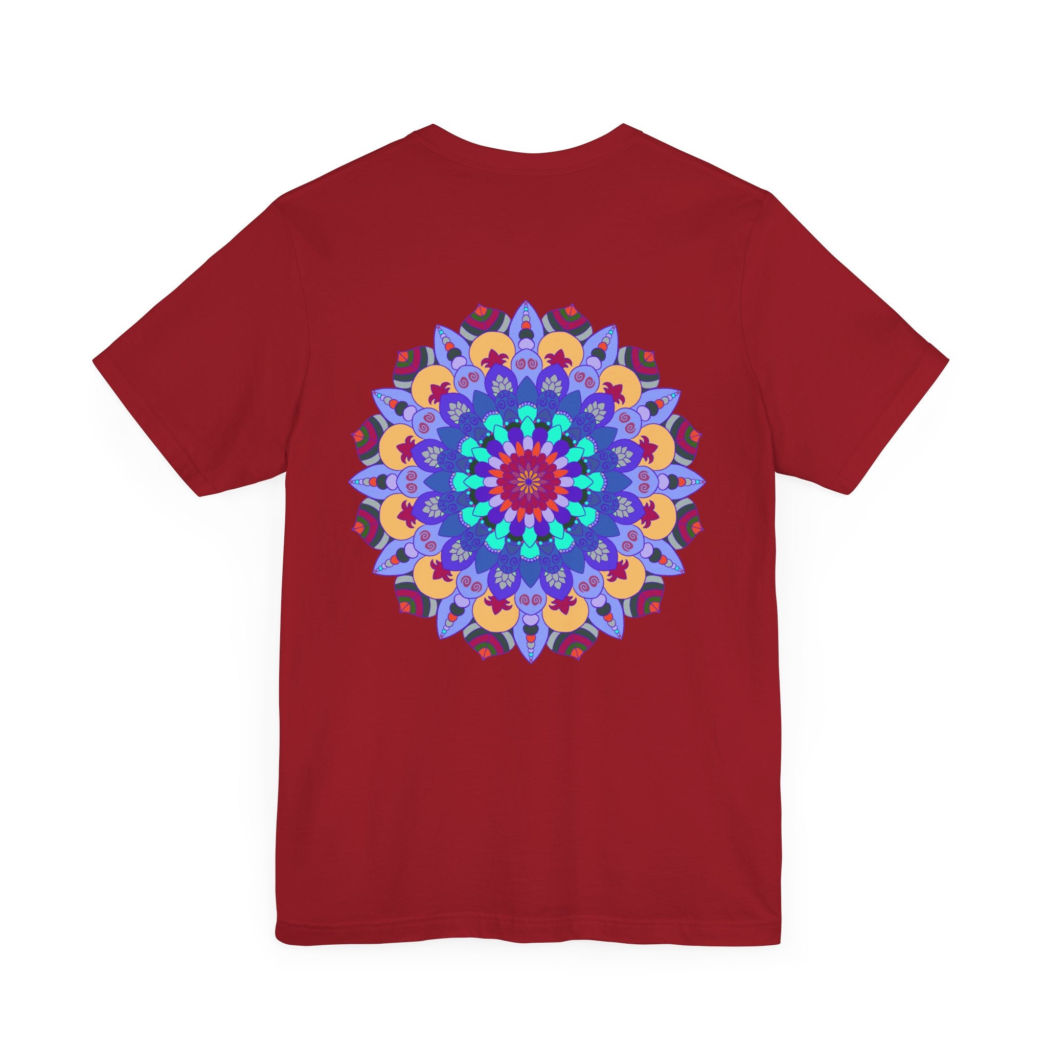 Beautiful mandala design on a peaceful and harmonious t-shirt, representing spiritual art and tranquility