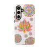 Light pink phone case with intricate mandala lotus flower design