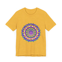 Beautiful and colorful Vibrant Mandala Tee representing peace and harmony in a stylish and comfortable design for a calm and positive vibe