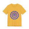 Beautiful and colorful Vibrant Mandala Tee representing peace and harmony in a stylish and comfortable design for a calm and positive vibe