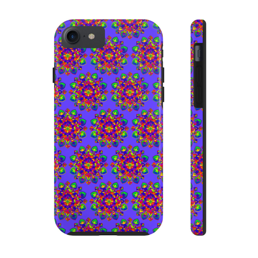 Tiled Hand Drawn Mandala Rainbow Phone Case - Standard alt text 26