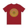 A beautiful and colorful Vibrant Mandala Tee representing spiritual peace and harmony, perfect for those seeking inner tranquility and balance