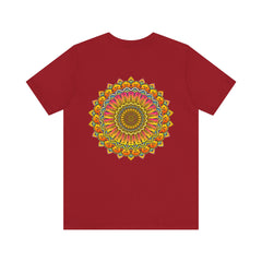 A beautiful and colorful Vibrant Mandala Tee representing spiritual peace and harmony, perfect for those seeking inner tranquility and balance