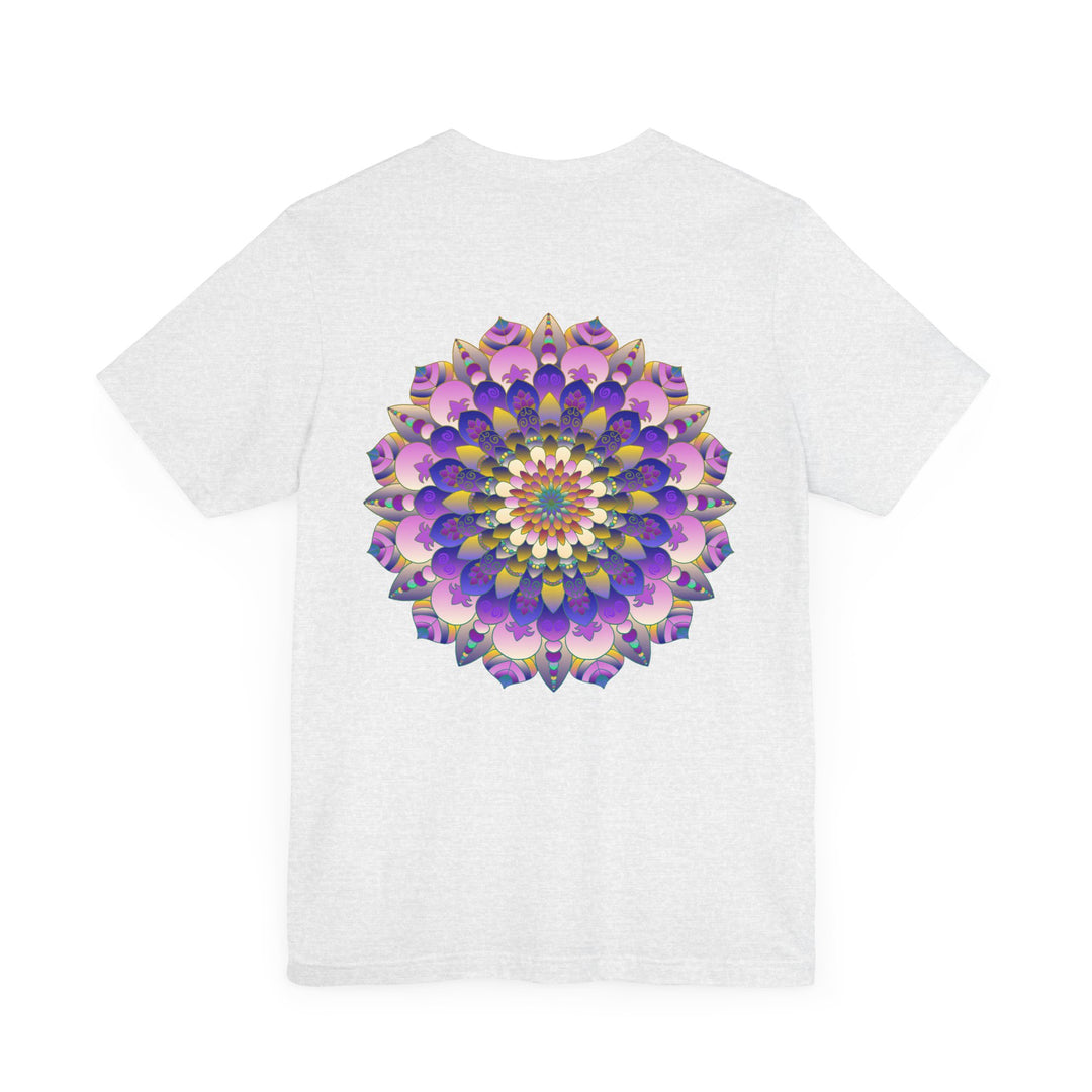 Beautiful mandala t-shirt with intricate design representing spiritual peace and harmony, perfect for yoga and meditation