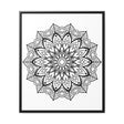 Beautifully crafted black and white handmade mandala art on gallery canvas wraps