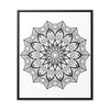 Beautifully crafted black and white handmade mandala art on gallery canvas wraps