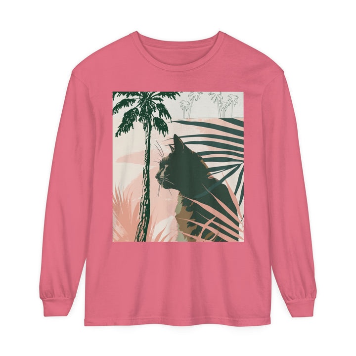 Black Cat Jungle Long Sleeve T-Shirt alt text 2