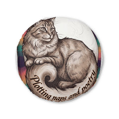 Dark Academia Katzen-Bodenkissen – Planen, Nickerchen und Poesie