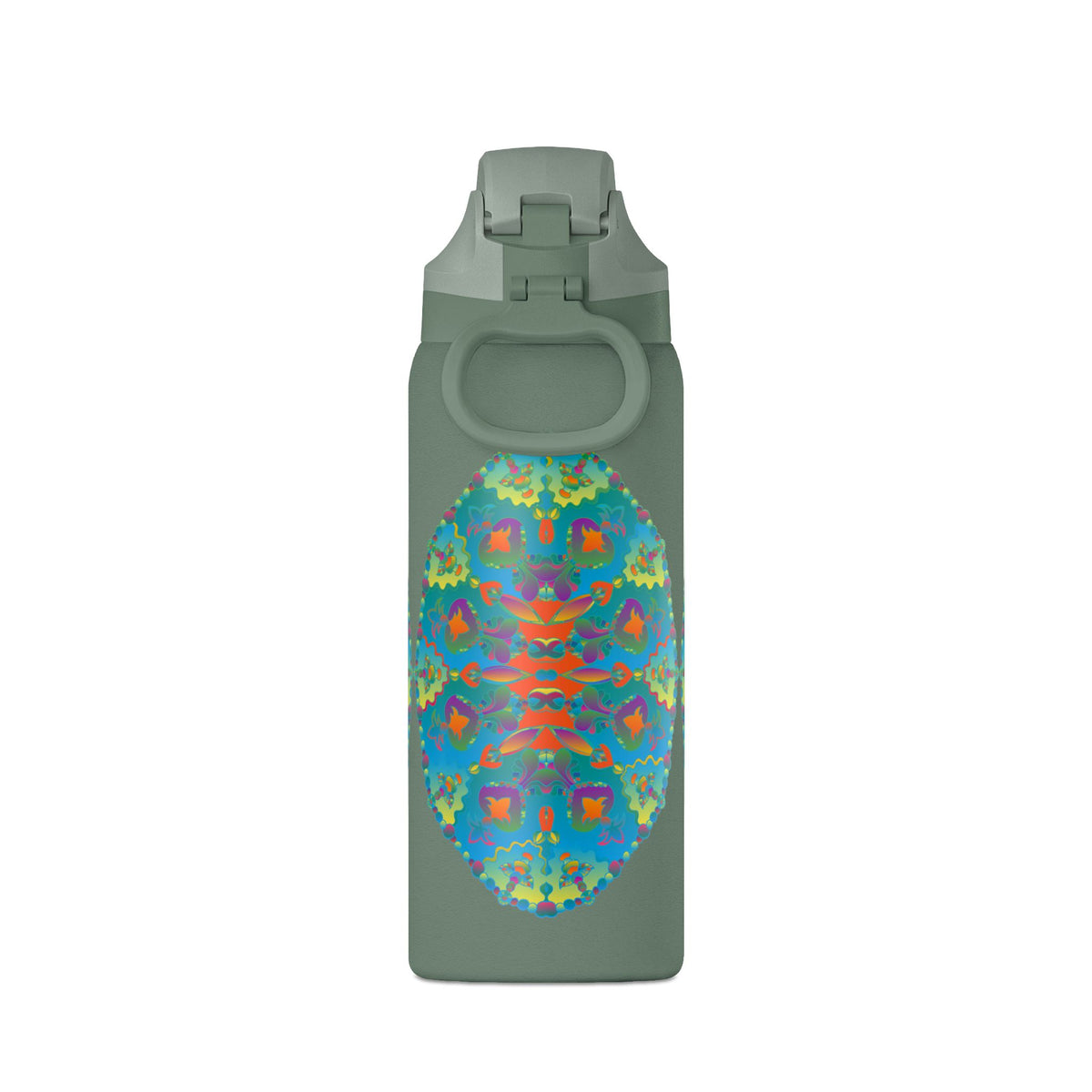 Borraccia termica da 32oz — Design mandala caleidoscopio colorato