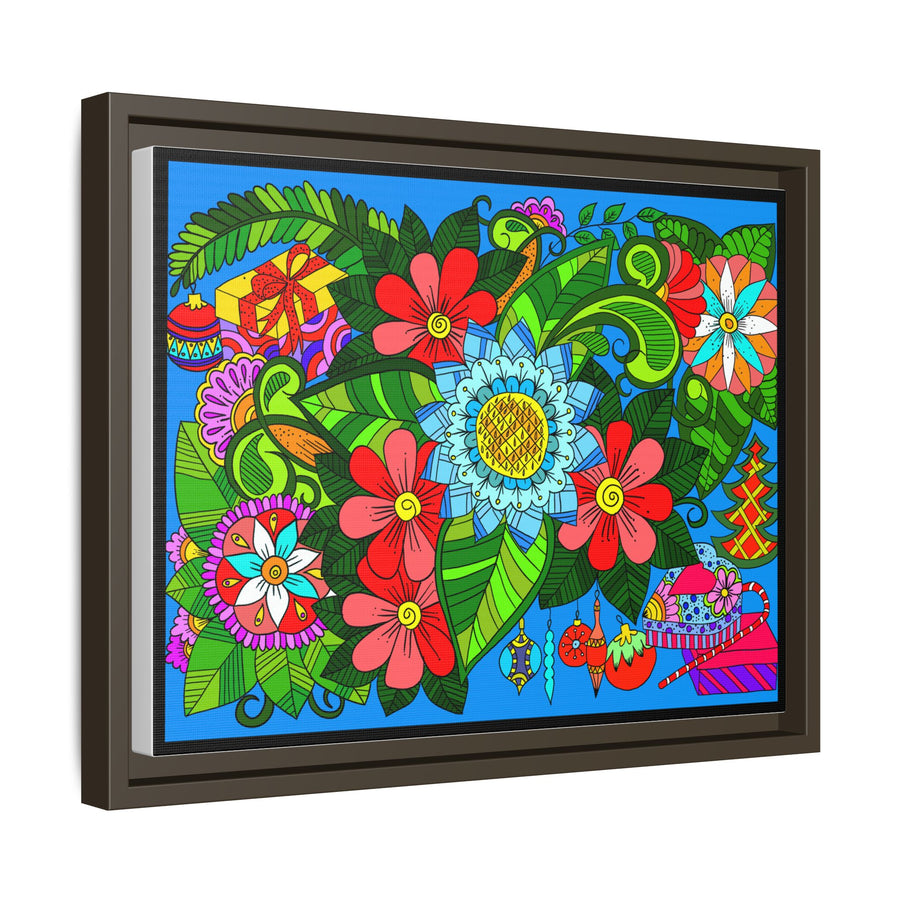 Poster orizzontale con disegno mandala fatto a mano - Flower Doodle