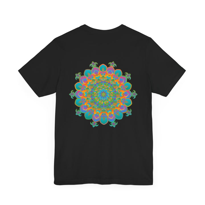 Colorful and intricate mandala design t-shirt promoting spiritual peace and harmony