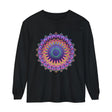 Intricately designed long sleeve unisex t-shirt featuring a beautiful mandala pattern