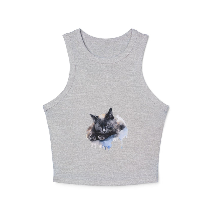 Cozy Cat Racerback Tank with Original Artistic Design