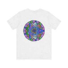 Vibrant Mandala T-Shirt with Spiritual Peace design, perfect for spreading positivity and inner harmony, available in multiple sizes and colors