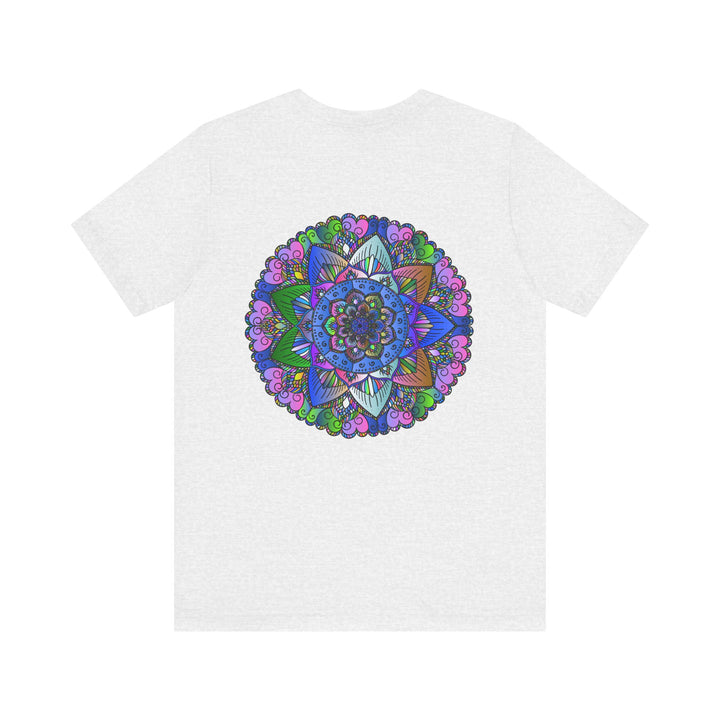 Vibrant Mandala T-Shirt with Spiritual Peace design, perfect for spreading positivity and inner harmony, available in multiple sizes and colors