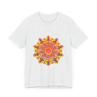 Vibrant Mandala Tee featuring intricate spiritual art design in bold colors