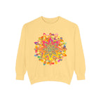 Colorful mandala sweatshirt with intricate design and vibrant patterns for a trendy and bohemian style
