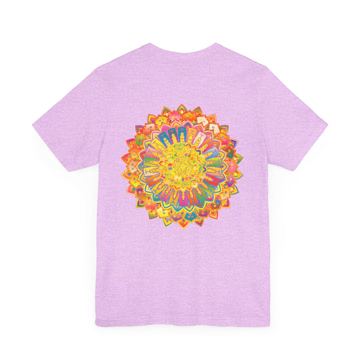 Vibrant Mandala Tee featuring intricate spiritual design for peace and harmony