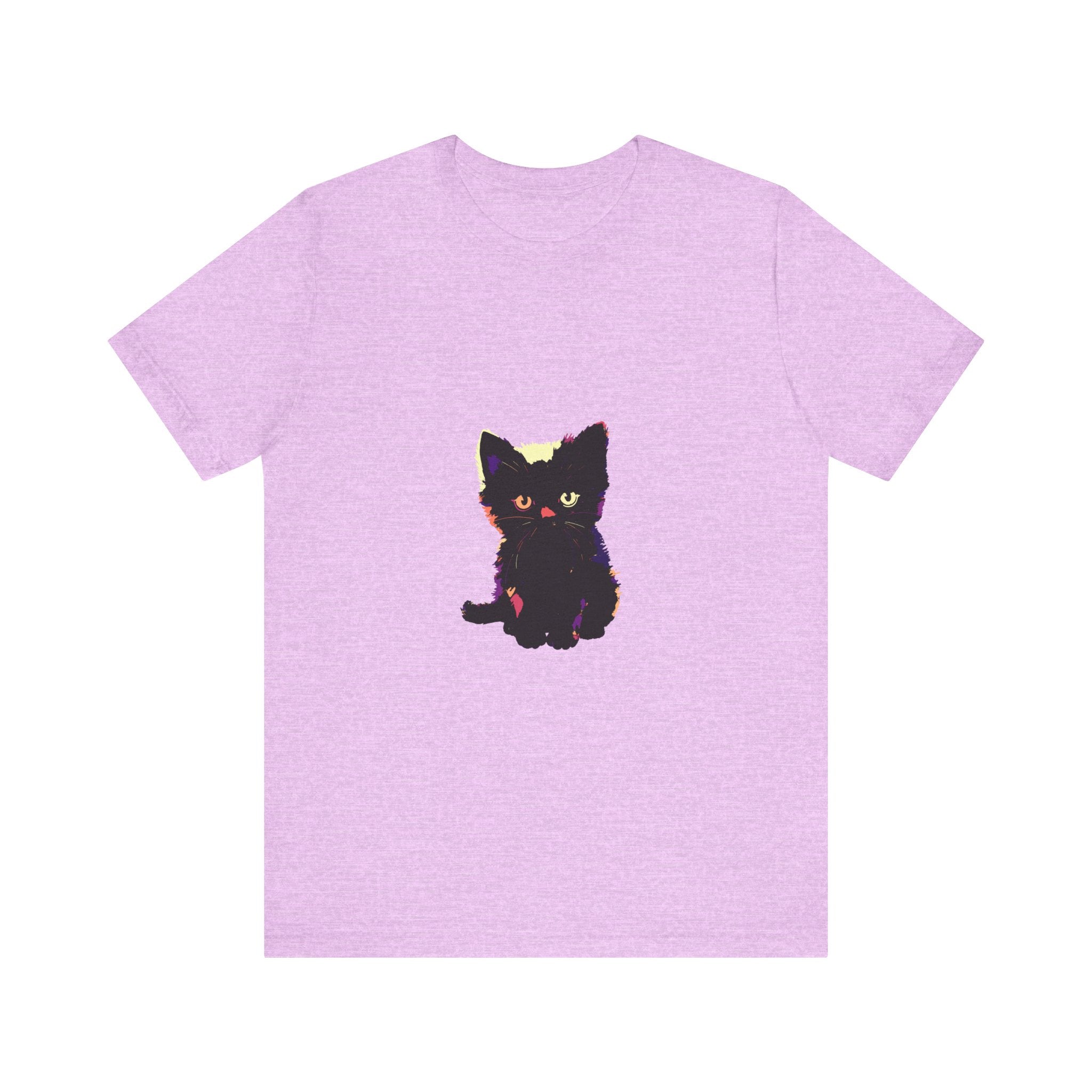 Black Cat Mystery T-Shirt - Cute & Stylish: A playful, black cat design on a comfortable and fashionable t-shirt