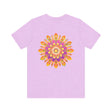 Vibrant Mandala T-Shirt - Peace & Harmony: A colorful, intricately designed shirt featuring a mandala pattern symbolizing peace and harmony, perfect for adding a pop of color to your wardrobe