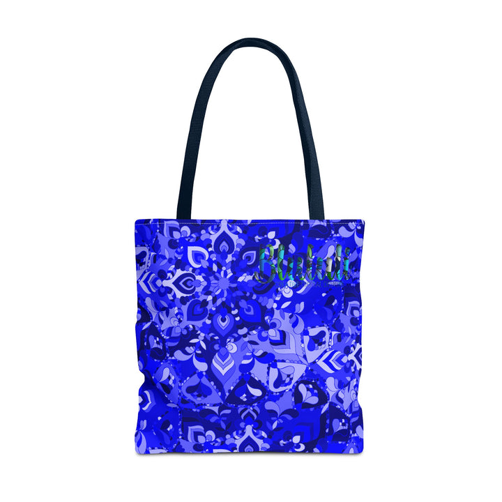 Borsa tote con design mandala blu per un uso quotidiano elegante