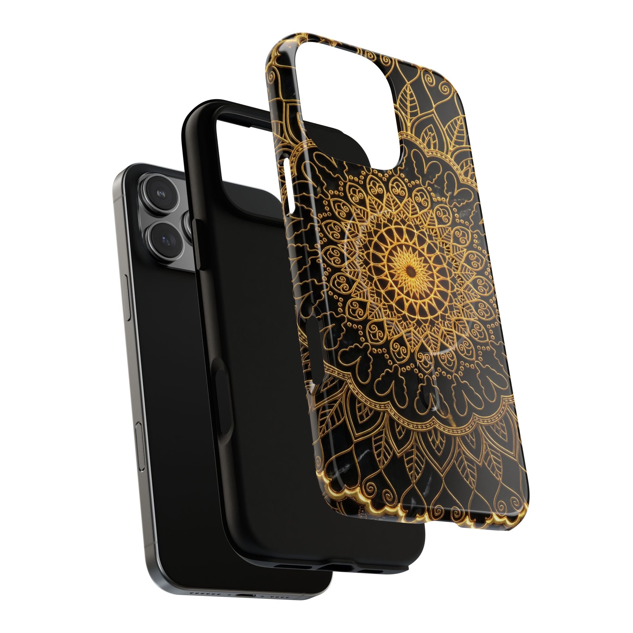Mandala Gold Phone Case — Tough Magnetic iPhone Cover