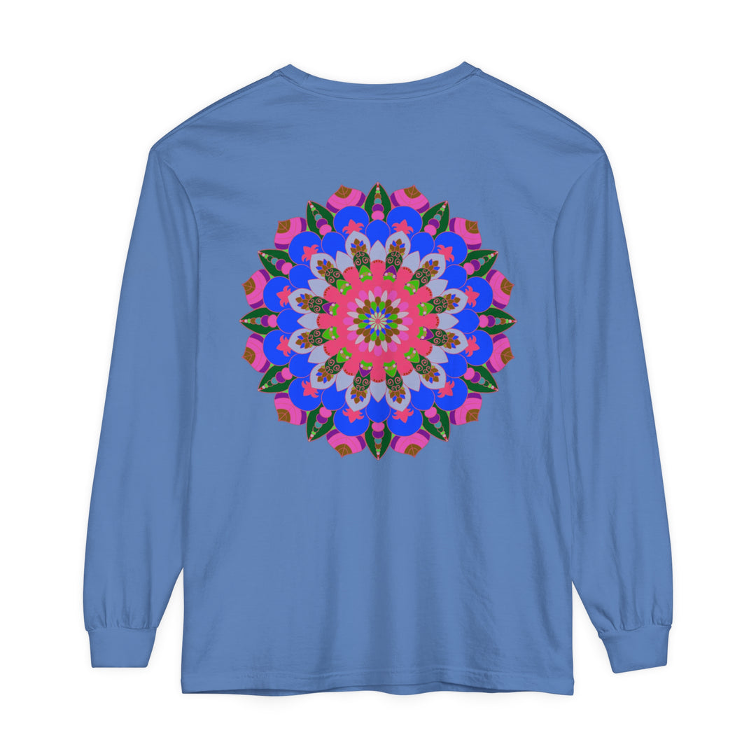 Colorful Mandala Long Sleeve T-Shirt with Eye-catching Design