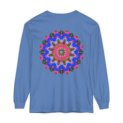 Colorful Mandala Long Sleeve T-Shirt with Eye-catching Design