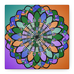Floral Mandala Matte Canvas Wall Art