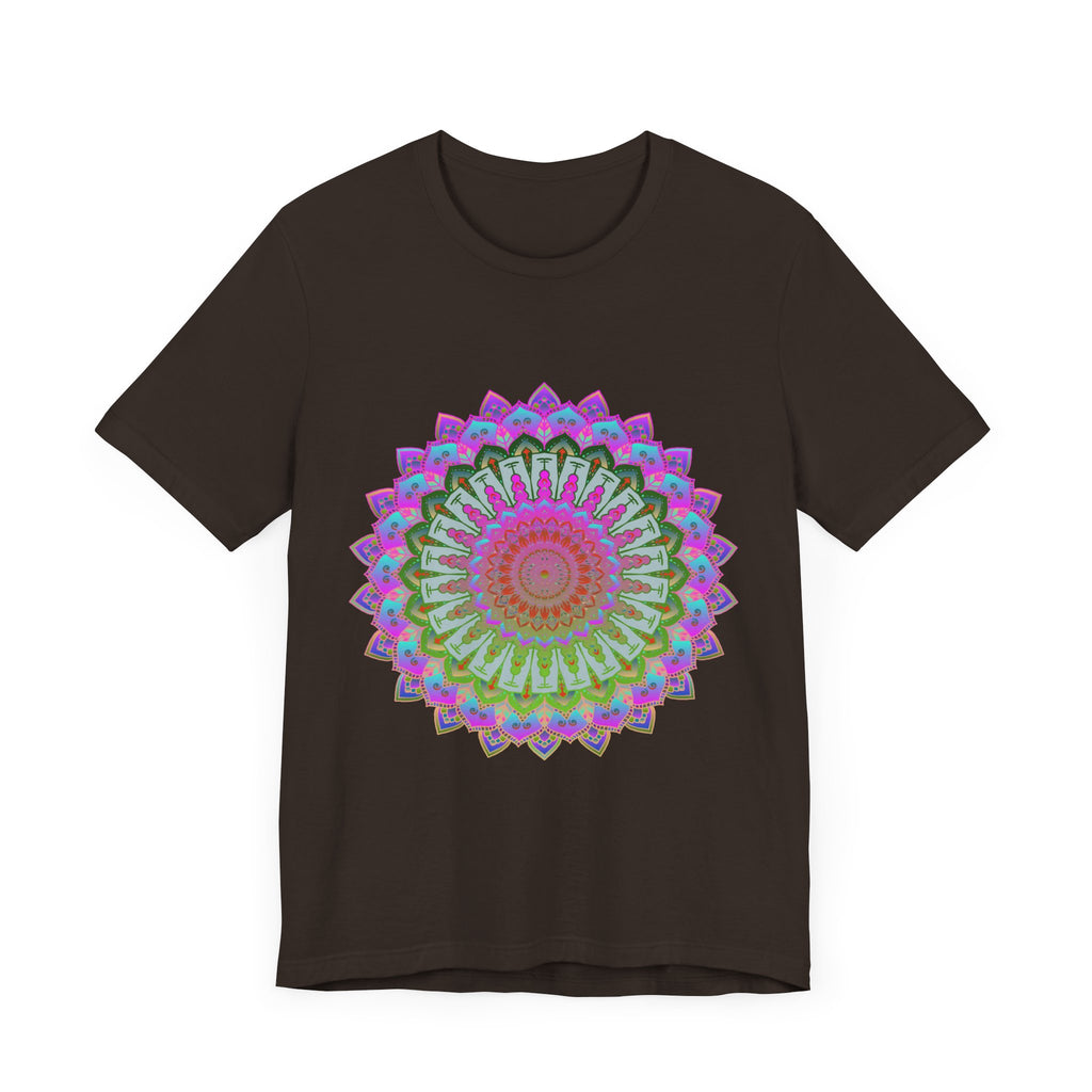 Vibrant Mandala T-Shirt featuring a colorful and intricate design perfect for making a bold fashion statement