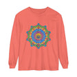 Intricate Mandala Long Sleeve T-Shirt featuring a detailed and colorful mandala design