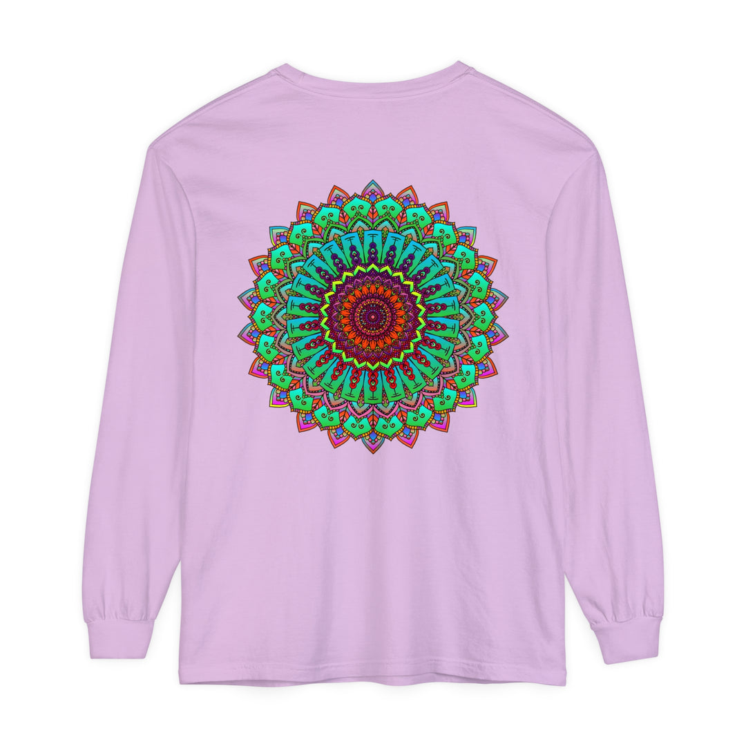 Vibrant Mandala Long Sleeve T-Shirt - Spiritual Art 42