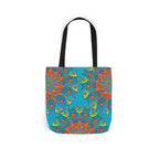 Canvas Tote Bag in Bright Tropical Colors for Summer Fun