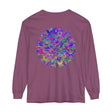 Colorful and intricate mandala design on a long sleeve t-shirt