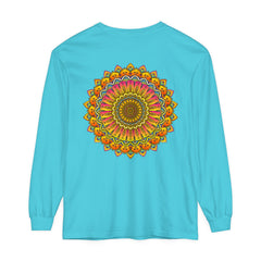 Colorful and intricate Mandala design long sleeve t-shirt for both men and women