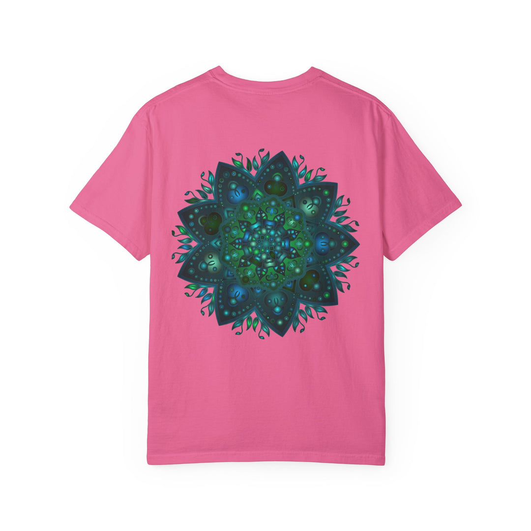 Hand-drawn and detailed unisex mandala t-shirt with intricate design