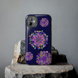 Hand Drawn Mandala Art Purple Shades Phone Case - Durable and Shock Absorbent, stylish and protective cover for your phone, featuring intricate hand-drawn mandala design in beautiful shades of purple