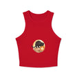  Black Cat Moon Racerback Tank Top paired with distressed jeans and boots for a casual look