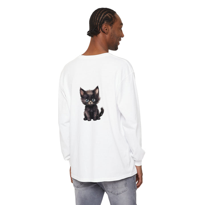 Cute Kitten with Blue Eyes Long Sleeve T-Shirt Alt Text 44