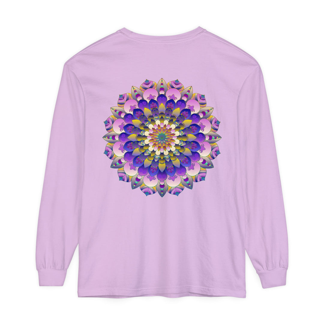 Colorful Mandala Long Sleeve T-Shirt - Psychedelic Art image 42