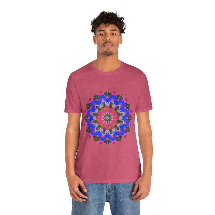 Vibrant and intricate Colorful Mandala Geometric T-Shirt with eye-catching design