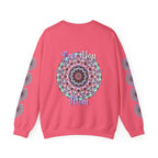 Felpa girocollo ispirata al mandala per mamme in tenui colori pastello