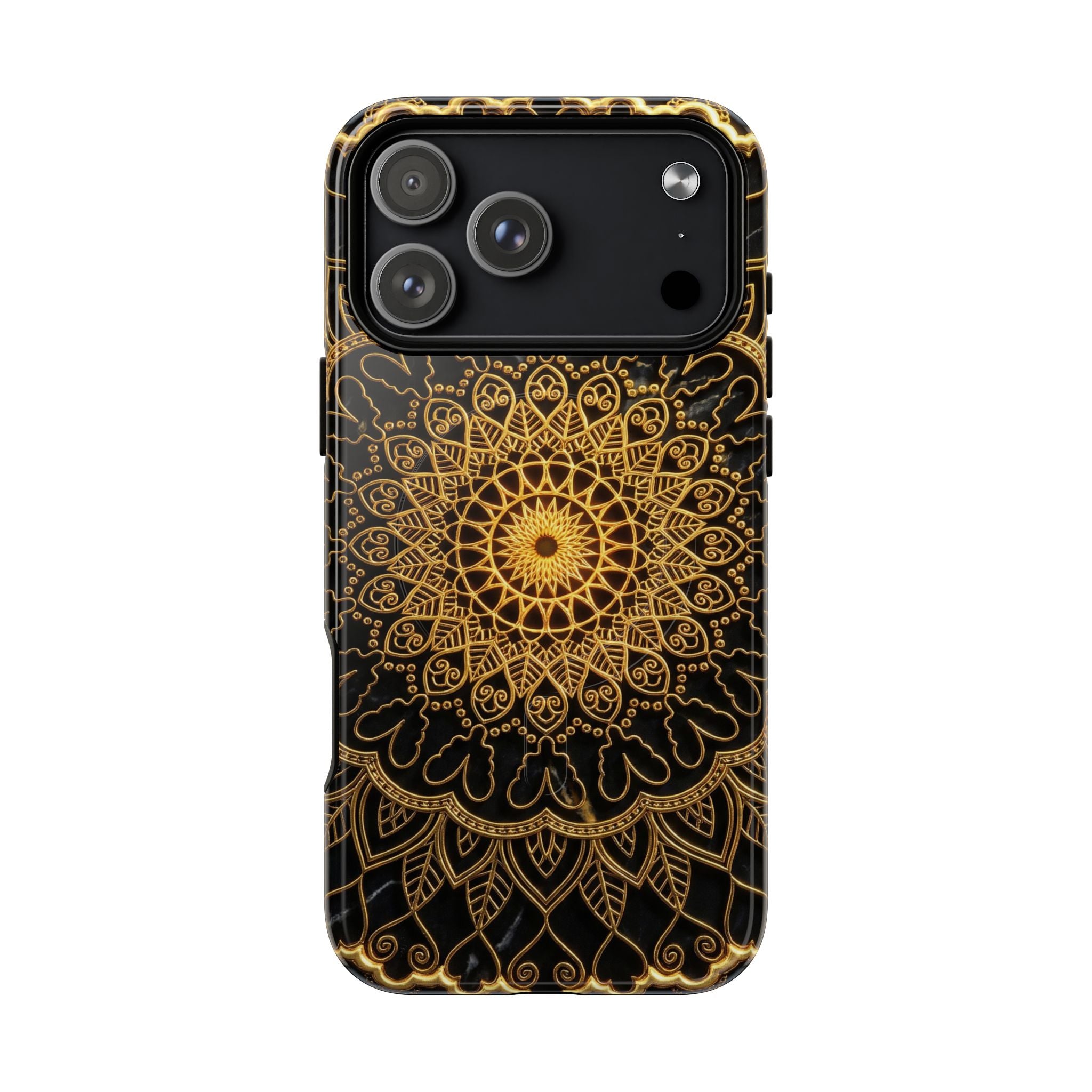 Mandala Gold Phone Case — Tough Magnetic iPhone Cover