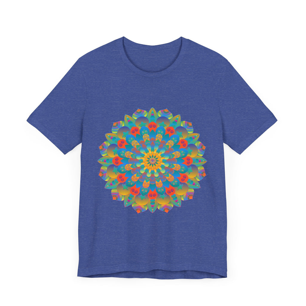 Vibrant Mandala Tee with an intricate and colorful design, perfect for adding a pop of color to your wardrobe