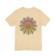 Colorful psychedelic mandala t-shirt depicting spiritual peace and tranquility