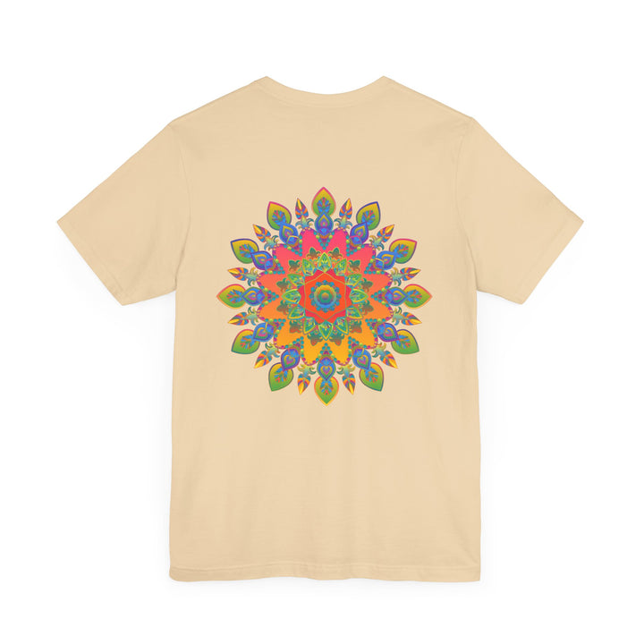 Colorful psychedelic mandala t-shirt depicting spiritual peace and tranquility